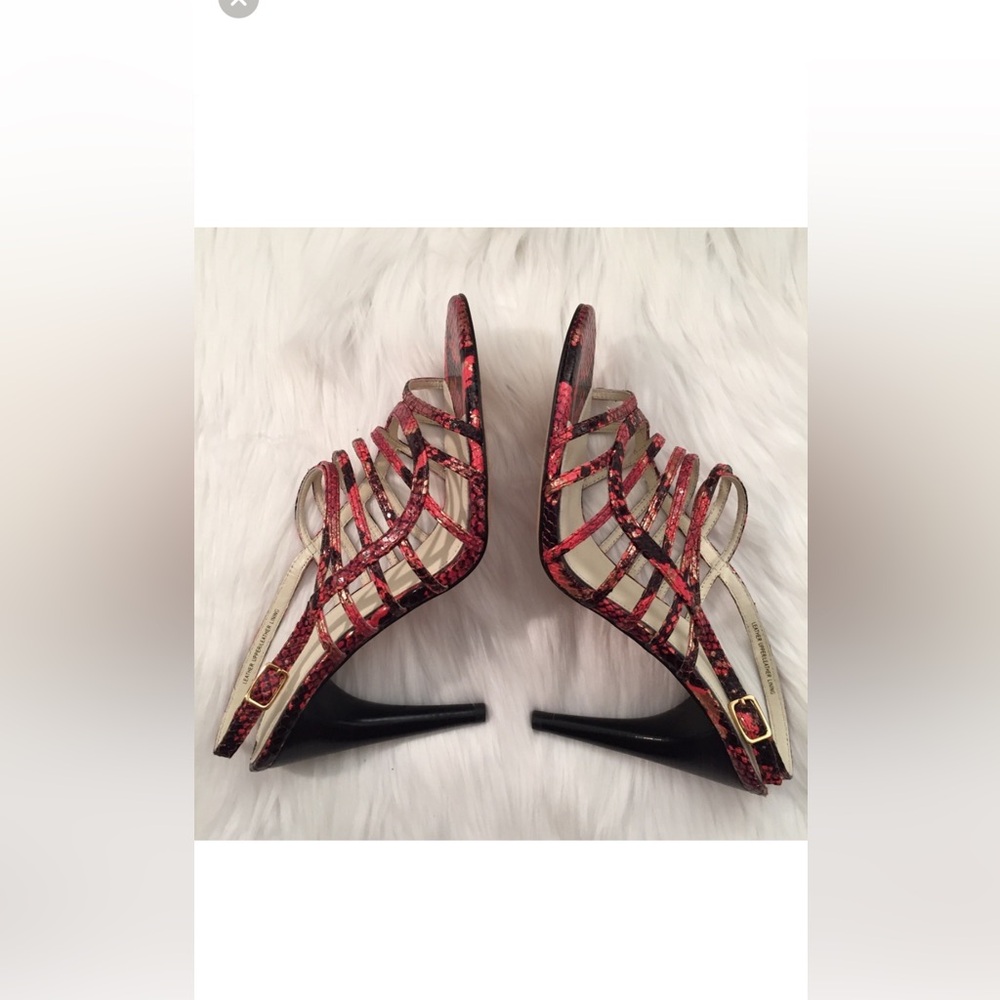 Via Spiga strappy python heeled sandals - Picture 5 of 5